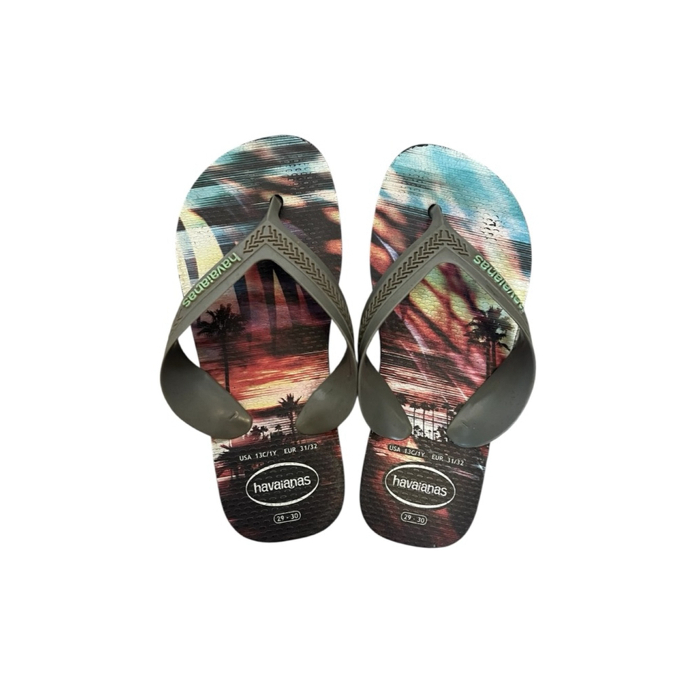 KIDS HAVAIANAS Sandal Flip Flop Printed Thong Sandal 13/1 Y